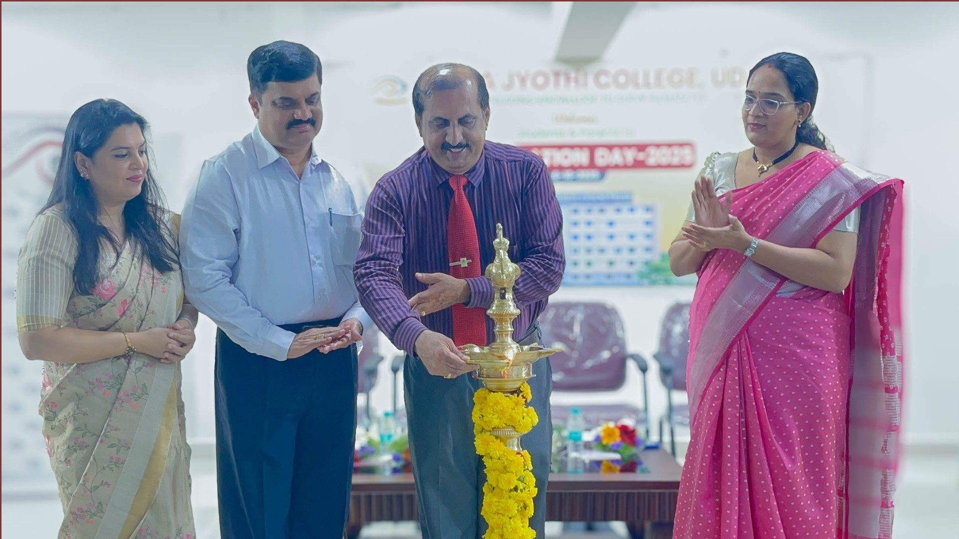 Orientation day -2025 at Netra jyothi College,Udupi was graced by our Chief Guest Arun Maiya .Dean of MCHP